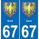 67 Sand-aufkleber plakette ez stadt