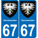 67 Sarrewerden-aufkleber plakette ez stadt