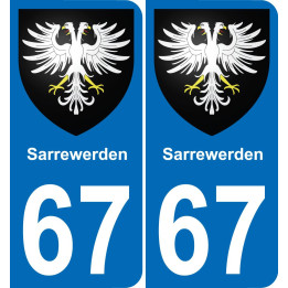 67 Sarrewerden sticker plate registration city