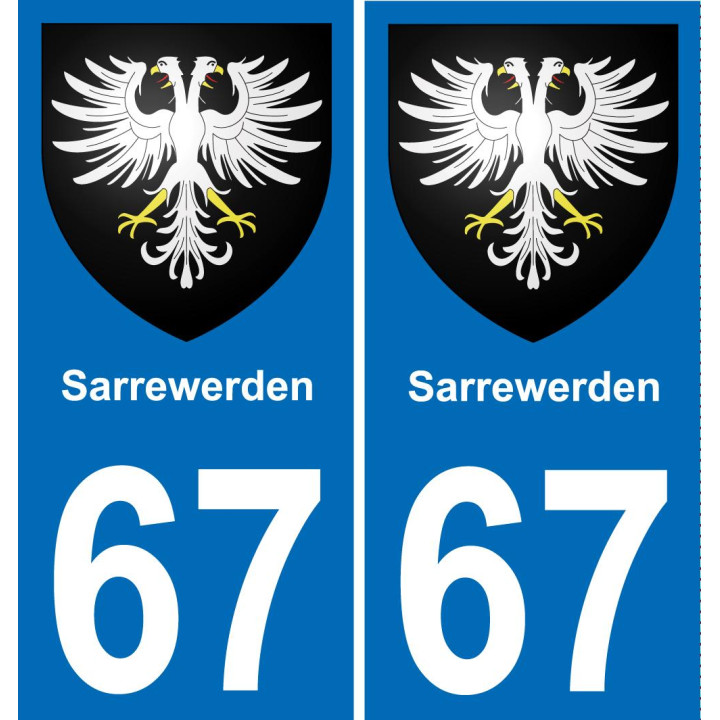 67 Sarrewerden-aufkleber plakette ez stadt