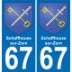 67 Schaffhouse-sur-Zorn adesivo piastra di registrazione city