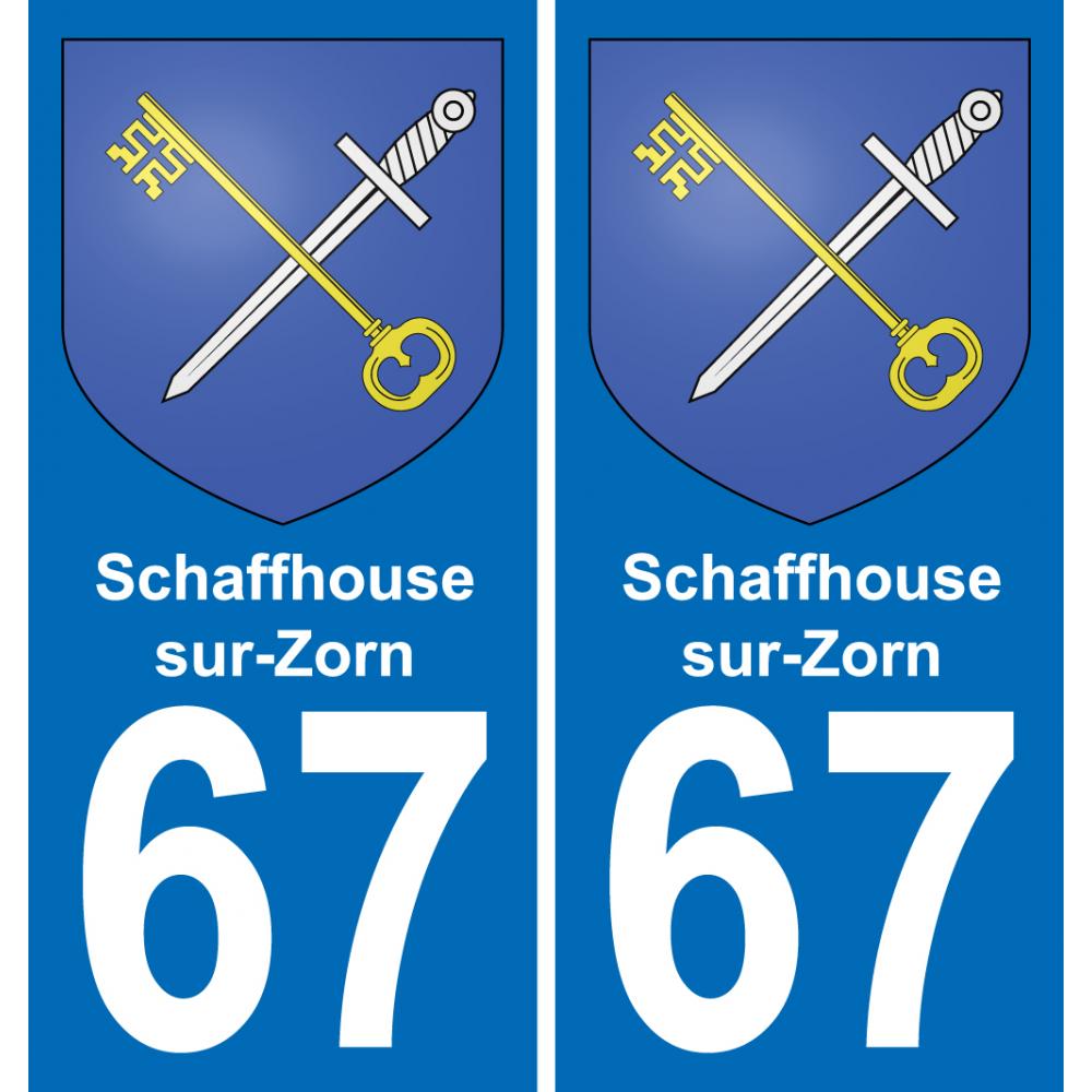 67 Schaffhouse-sur-Zorn adesivo piastra di registrazione city
