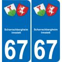67 Scharrachbergheim-Irmstett sticker plate registration city