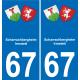 64 Pau autocollant sticker plaque immatriculation auto ville