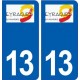 13 Eyragues logo ville autocollant plaque sticker