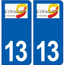 13 Eyragues logo ville autocollant plaque sticker