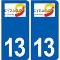 13 Eyragues logo ville autocollant plaque sticker