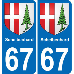 67 Scheibenhard autocollant sticker plaque immatriculation auto ville