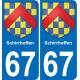 64 Pau autocollant sticker plaque immatriculation auto ville