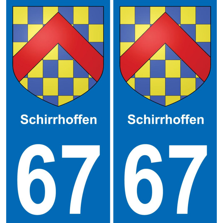 67 Schirrhoffen-aufkleber plakette ez stadt
