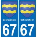67 Schnersheim-aufkleber plakette ez stadt