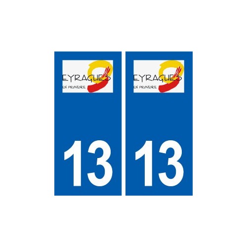 13 Eyragues logo ville autocollant plaque sticker