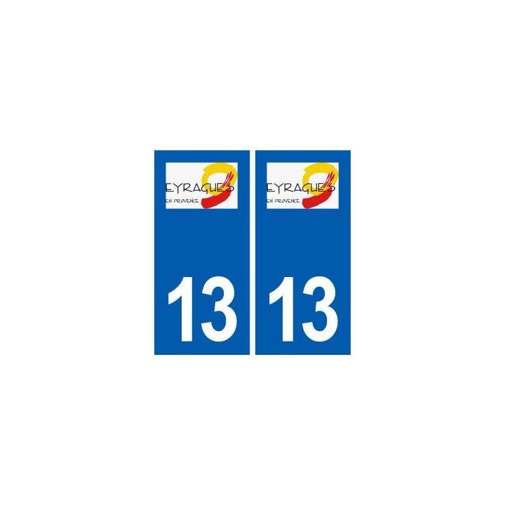 13 Eyragues logo ville autocollant plaque sticker