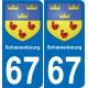 67 Schœnenbourg-aufkleber plakette ez stadt