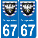 67 Schopperten placa etiqueta de registro de la ciudad