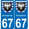 67 Schopperten-aufkleber plakette ez stadt