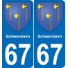 67 Schwenheim adesivo piastra di registrazione city