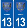 13 Fuveau blason ville autocollant plaque sticker