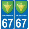 67 Sermersheim sticker plate registration city