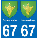 67 Sermersheim adesivo piastra di registrazione city