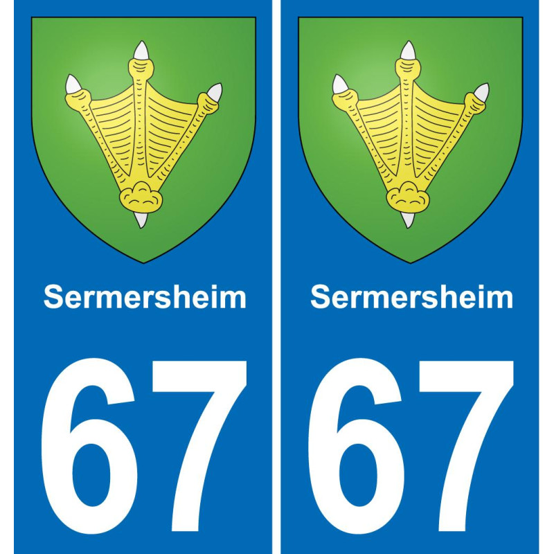 67 Sermersheim adesivo piastra di registrazione city