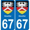 67 Siewiller sticker plate registration city