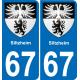 67 Siltzheim-aufkleber plakette ez stadt