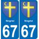 67 Singrist sticker plate registration city