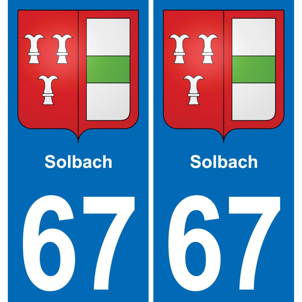 67 Solbach-aufkleber plakette ez stadt