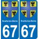 64 Pau autocollant sticker plaque immatriculation auto ville