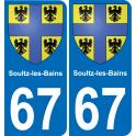 67 Soultz-les-Bains-aufkleber plakette ez stadt