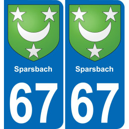 67 Sparsbach-aufkleber plakette ez stadt