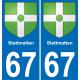67 Stattmatten-aufkleber plakette ez stadt