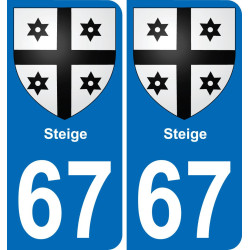 67 Steige autocollant sticker plaque immatriculation auto ville
