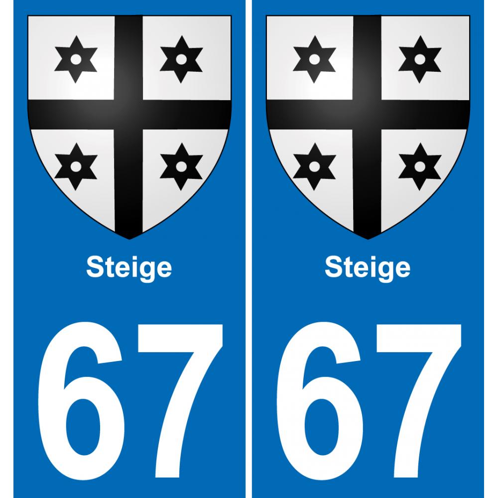 67 Steige adesivo piastra di registrazione city