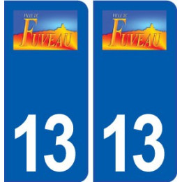 13 Fuveau logo ville autocollant plaque sticker