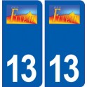 13 Fuveau logo ville autocollant plaque sticker
