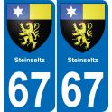 67 Steinseltz-aufkleber plakette ez stadt