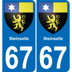 67 Steinseltz autocollant sticker plaque immatriculation auto ville