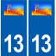 13 Fuveau logo ville autocollant plaque sticker