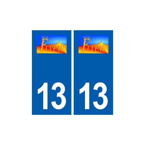 13 Fuveau logo ville autocollant plaque sticker