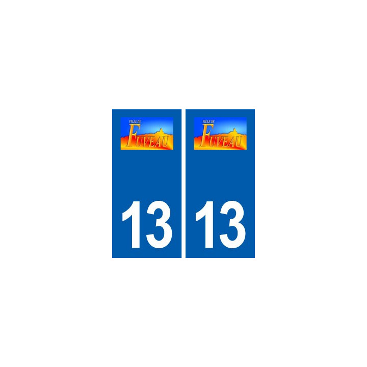 13 Fuveau logo ville autocollant plaque sticker