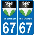67 Thal-Drulingen adesivo piastra di registrazione city