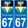 67 Thal-Drulingen-aufkleber plakette ez stadt