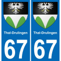 67 Thal-Drulingen-aufkleber plakette ez stadt