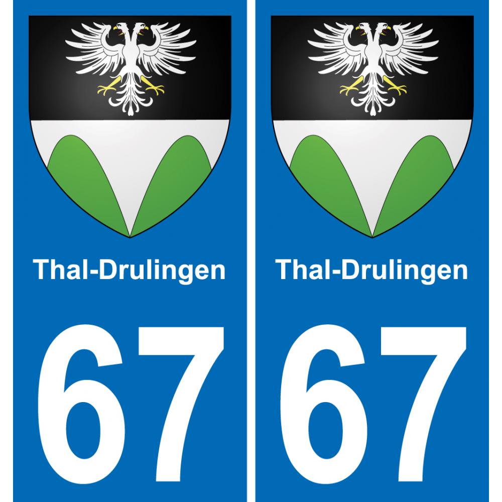 67 Thal-Drulingen-aufkleber plakette ez stadt