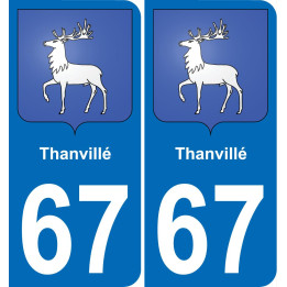 67 Thanvillé sticker plate registration city