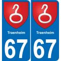 67 Traenheim adesivo piastra di registrazione city
