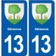 13 Gémenos blason ville autocollant plaque sticker