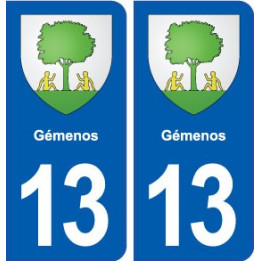 13 Gémenos blason ville autocollant plaque sticker